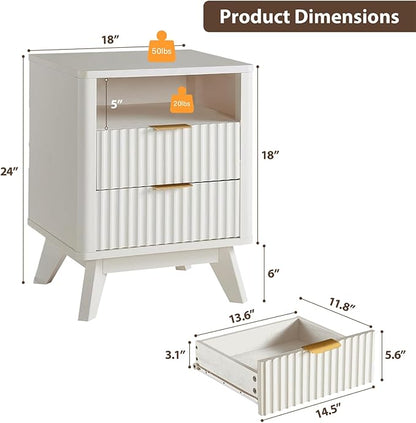 Fluted Nightstand - Image 2