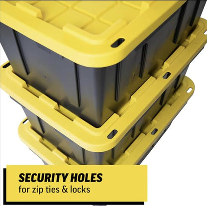 17 Gallon Storage Bin Heavy Duty Stackable Storage Tote - Image 3