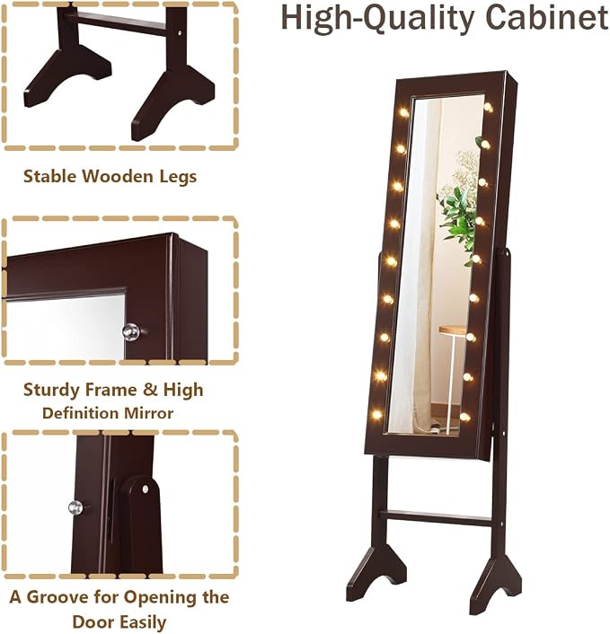 Giantex Standing Jewelry Armoire - Image 7