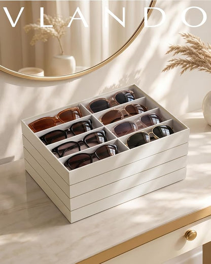 VLANDO Sunglasses Organizer, Stackable Jewelry Tray - Image 3