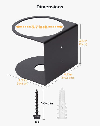 Steel Spray Bottle Holder Wall Mount 2-Pack, Fits up to 32 oz | 13-Gauge - Image 6