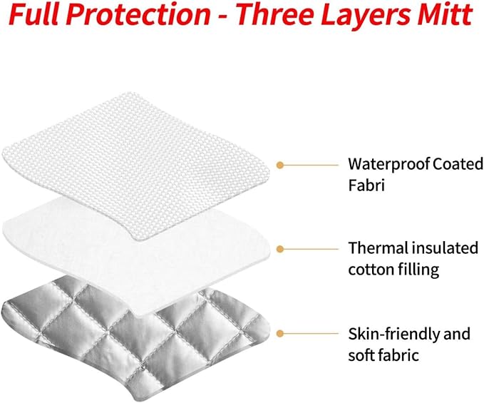 Oven Mitts and Pot Holders Sets of 3 Rooster and Hen Oven Mitts 3 Pcs Heat - Image 4
