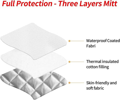 Oven Mitts and Pot Holders Sets of 3 Flower Petals Oven Mitts 3 Pcs Heat - Image 4
