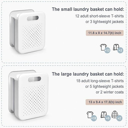 Goderewild Collapsible Laundry Basket, Space-Saving Wall-Mounted Hamper - Image 4