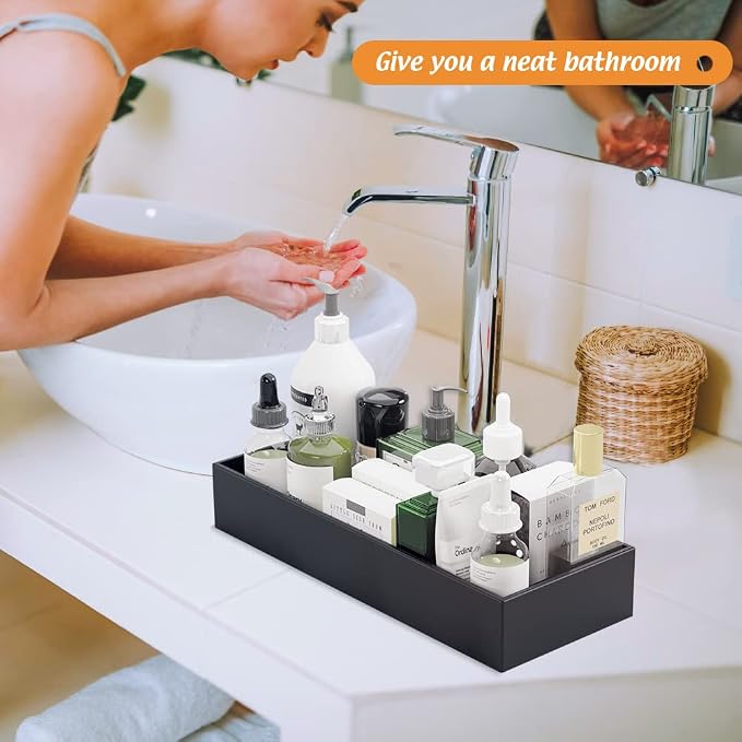 Black Bamboo Drawer Organizer - Image 3