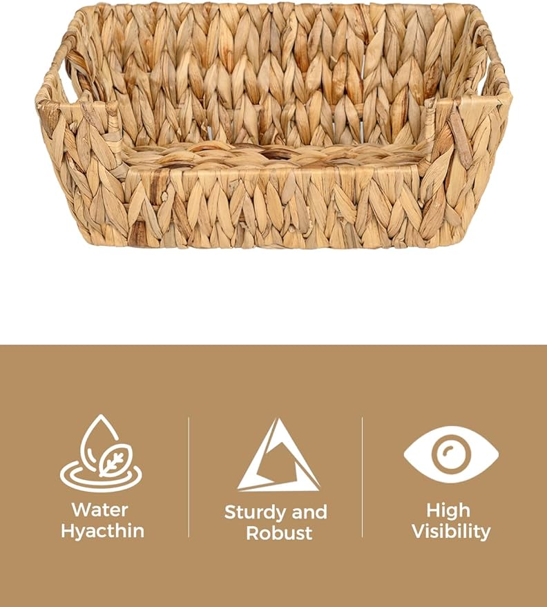StorageWorks Wicker Basket for Pantry Organizers and Storage, Stackable Water - Image 3