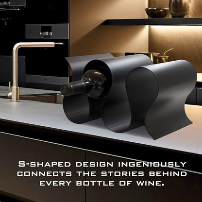 Wine Rack Countertop, Freestanding Creativity Modern Small Wine Holder - Image 2