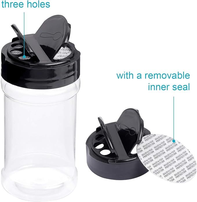 Spice Bottles, Dabacc 20Pcs 7oz Clear Plastic Container Jars - Image 4