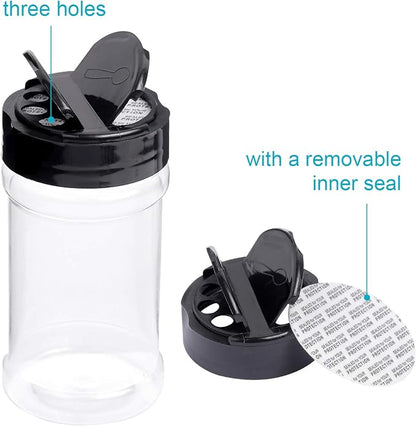 Spice Bottles, Dabacc 20Pcs 7oz Clear Plastic Container Jars - Image 4