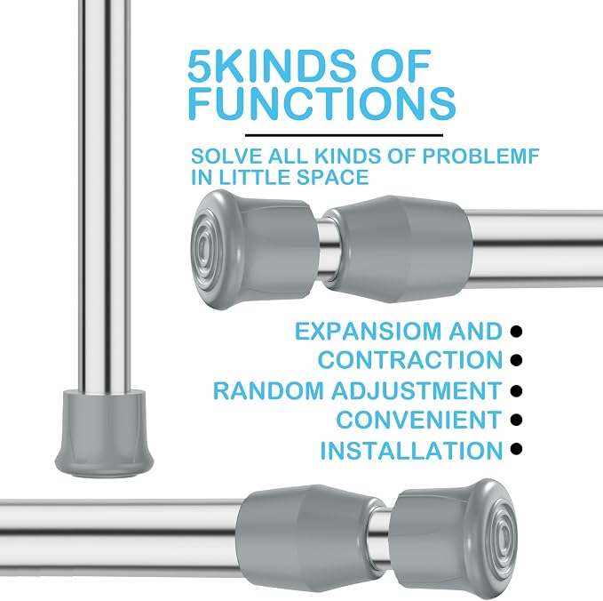 AIZESI Spring Tension Curtain Rod Short Tension Rod - Image 6