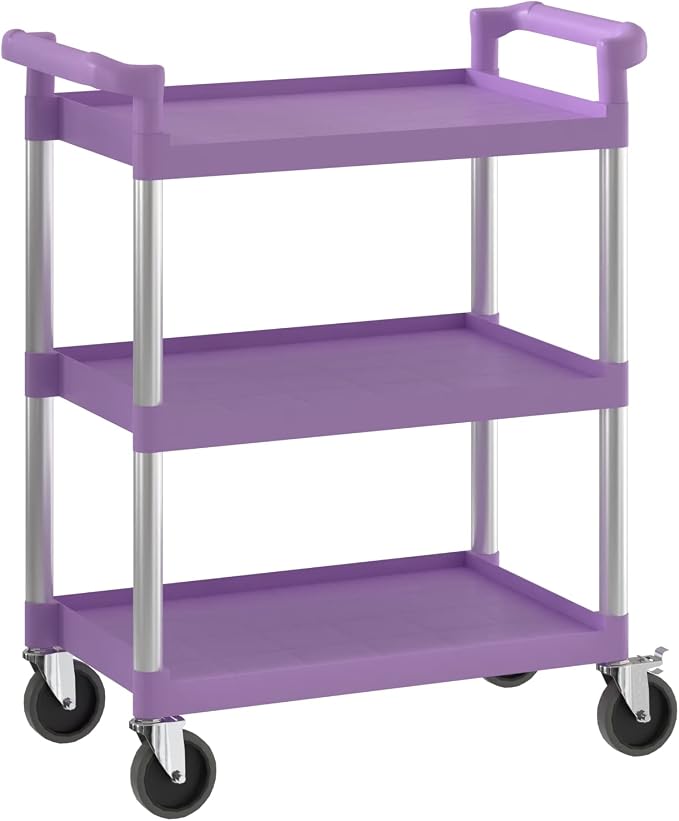 Purple Utility/Bussing Cart by Krollen+Industrial
