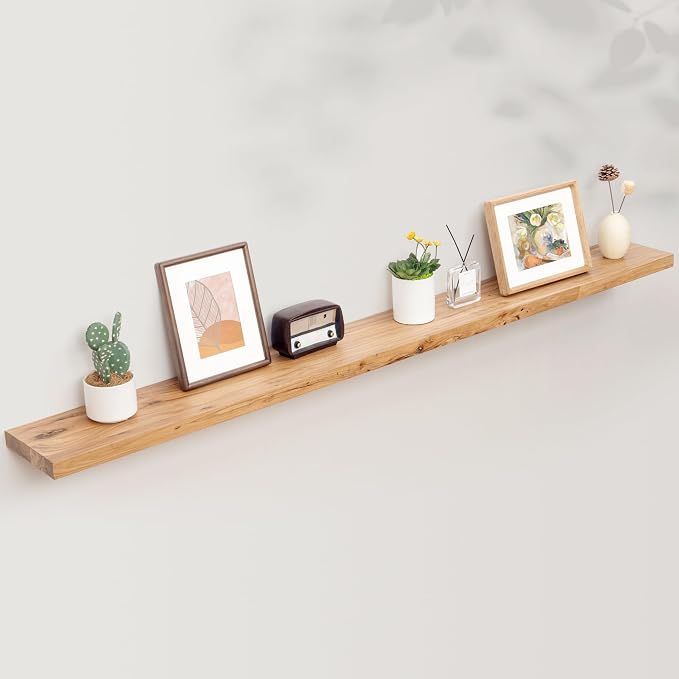 Axeman Rustic Elm Wood Floating Shelves - Image 7