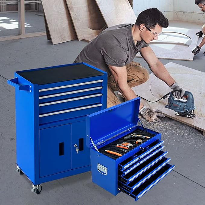 13-Drawer Double Doors Handle Rolling Tool Chest, 2 in 1 Detachable Rolling - Image 2