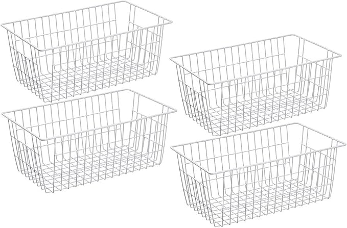 Wire Storage Basket Freezer Organizer Bins Food Storage Metal Baskets by blitzlabs