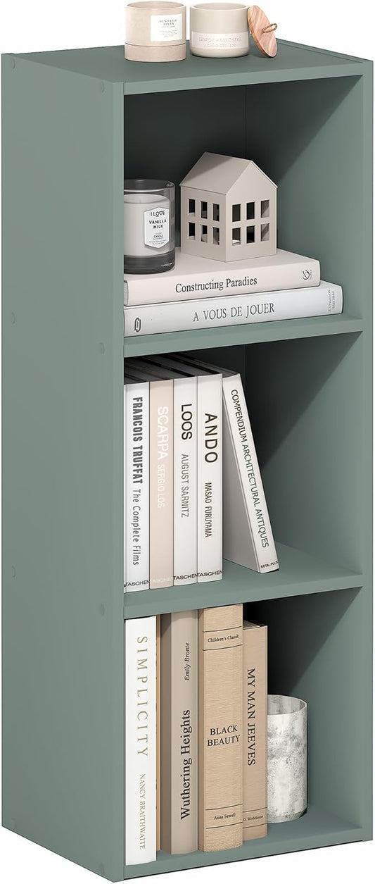 Furinno LUDER Book Shelf, 3-Cube Bookshelf, 9.3" x 12" x 31.5", by Furinno-FitsYourSpaceFitsYourBudget
