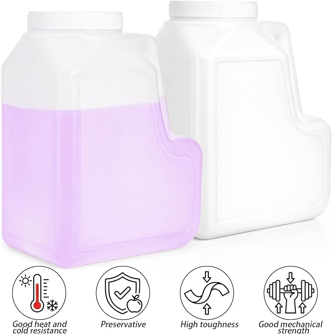 Yesland 2 Pcs White Plastic Gallon Jar - Image 6