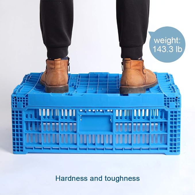 Collapsible Storage Bin Containe，52 Liter Transfer box, crate Transit storage - Image 4