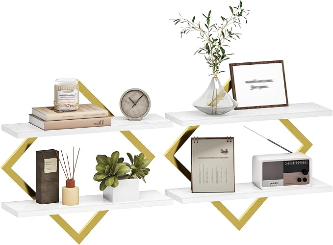 CHOEZON Floating Shelves for Wall, 2-Tier Hanging Shelves, for Living Room by Choezon
