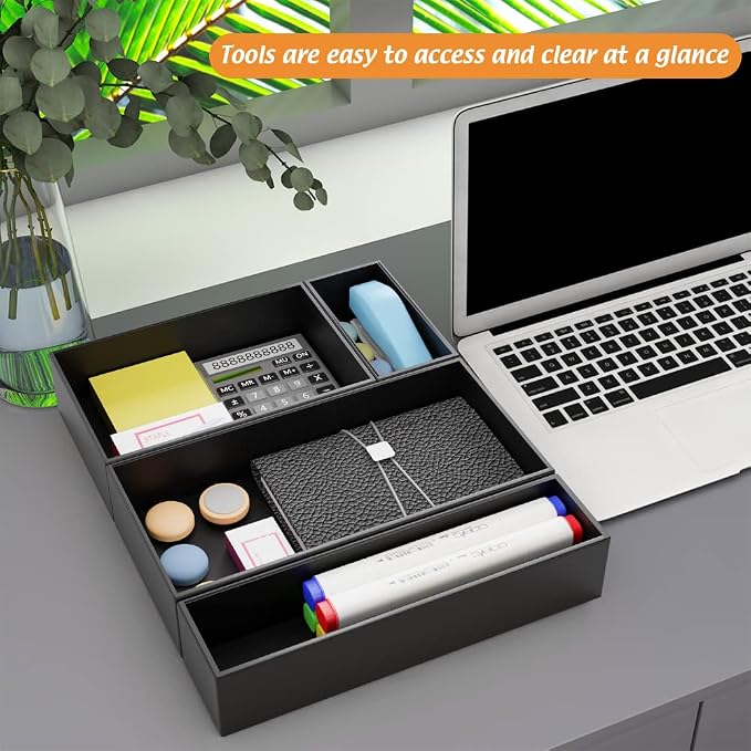 Black Bamboo Drawer Organizer - Image 5