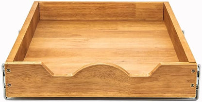 DINDON Pull Out Cabinet Organizer 1 Tier，Single Tier Oak Wood Under Cabinet - Image 8