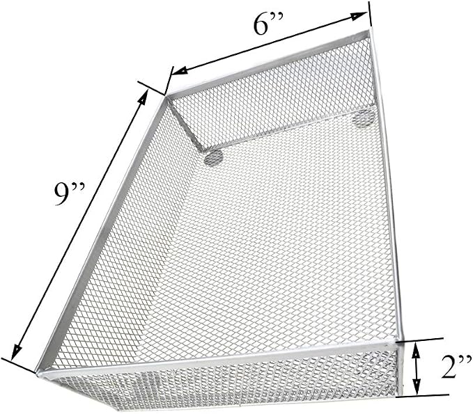 HAHIYO Stackable Mesh Tray Cup 9 x 6 x 2 inches Sturdy Container - Image 3