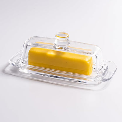 Glass Butter Dish with Cover by QIANCHANG