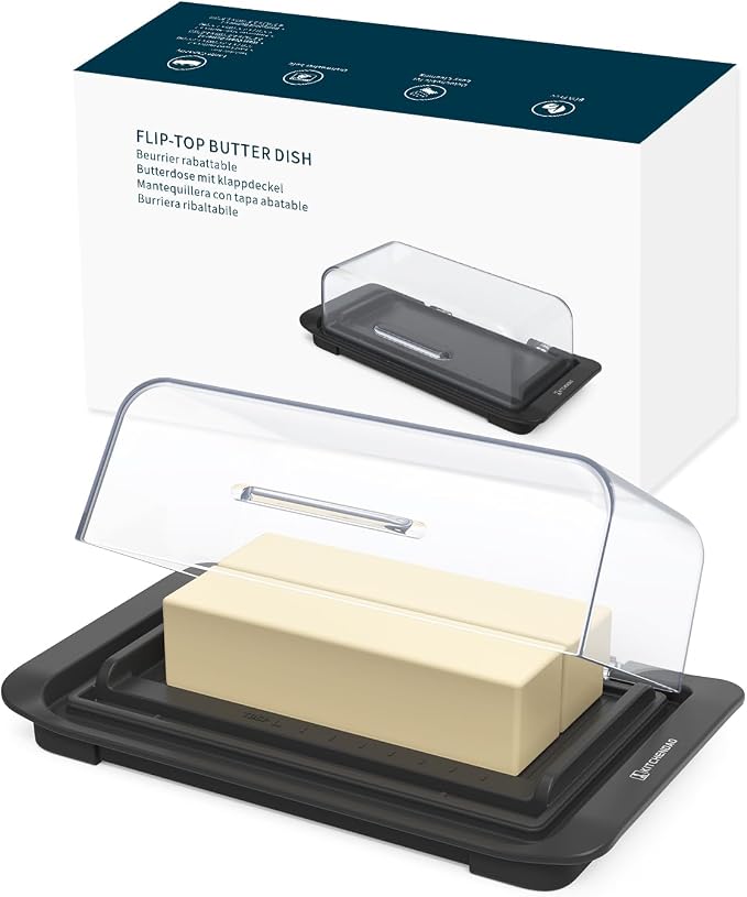 KITCHENDAO Airtight Flip-Top Butter Dish by KITCHENDAO