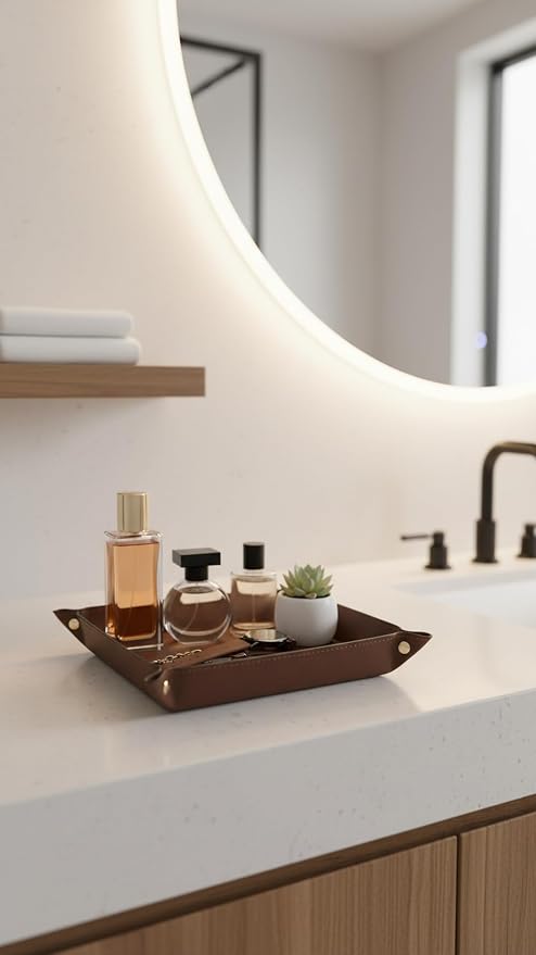 VLANDO Valet Tray Organizer, PU Leather Catchall Tray - Image 8