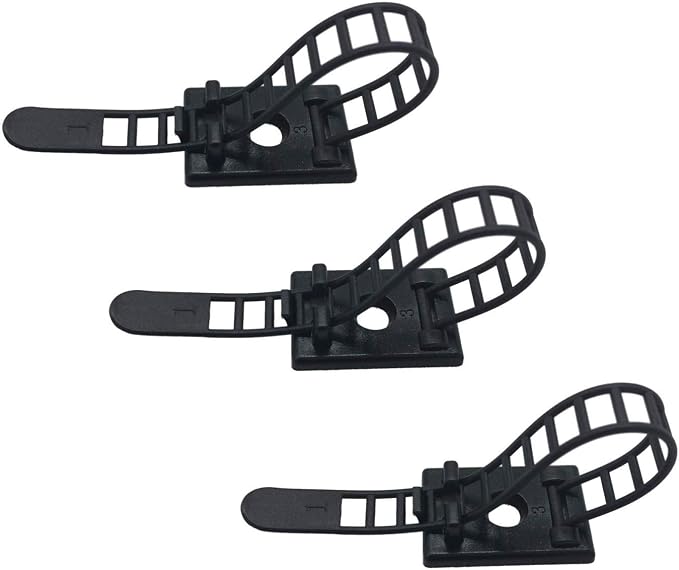25 Pieces Desk Wire Organizer Cable Ties Zip Ties Adhesive Cord Clips Cable by RayTour