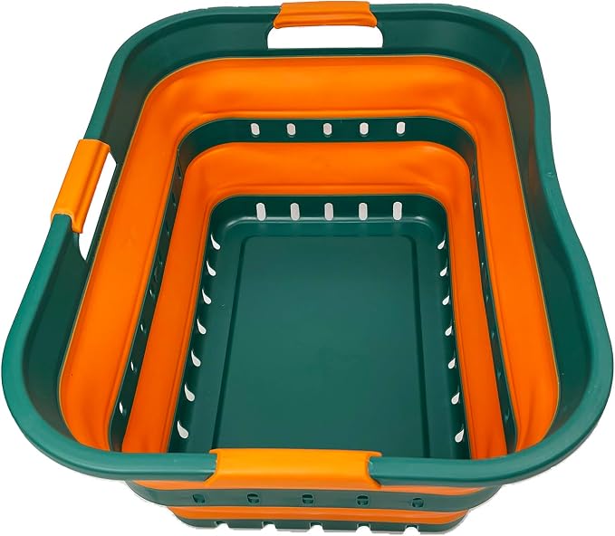 SAMMART 42L Collapsible Plastic Laundry Basket by SAMMART