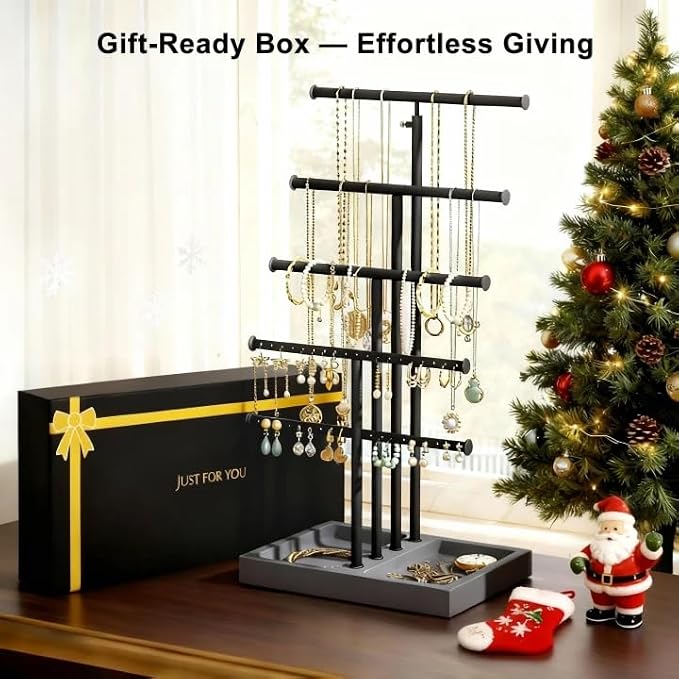 Love-KANKEI Jewelry Organizer Stand, 5 Tier Large Necklace Holder - Image 2