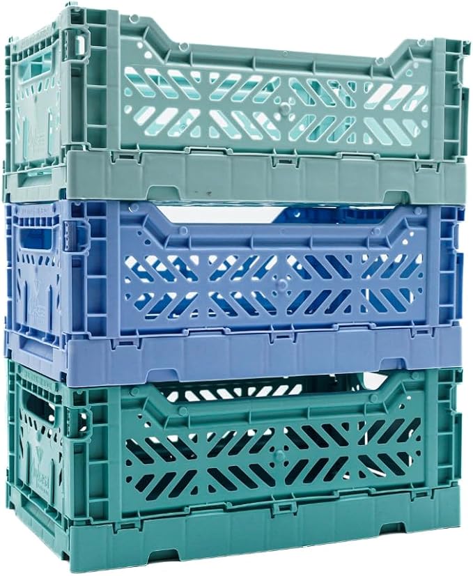 Collapsible Storage Box, Foldable Crate Organizer Bin by LunaCrates