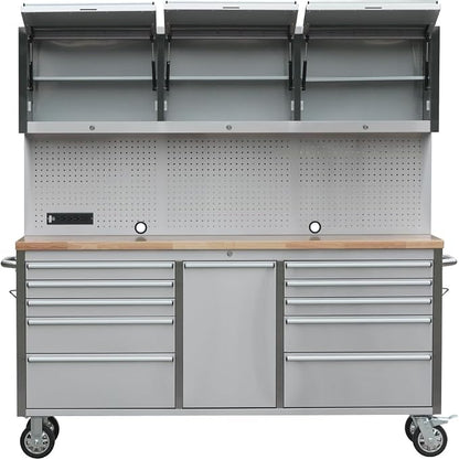 72" Stainless Steel Rolling Tool Chest - Image 8