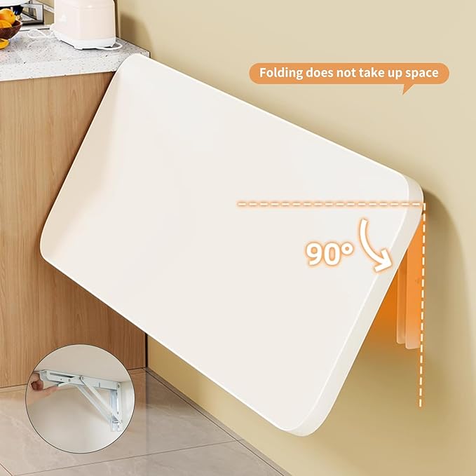 Wall Mounted Folding Wood Table, Folding Table - Image 4
