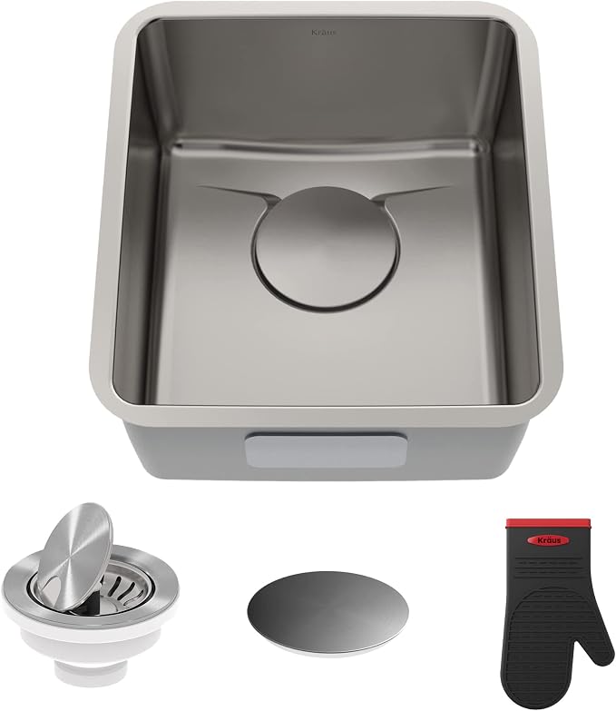 KRAUS Dex 17-Inch Undermount Single Bowl TRU16 Gauge Stainless Steel Kitchen by KRAUS