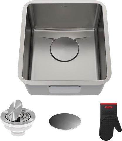 KRAUS Dex 17-Inch Undermount Single Bowl TRU16 Gauge Stainless Steel Kitchen by KRAUS