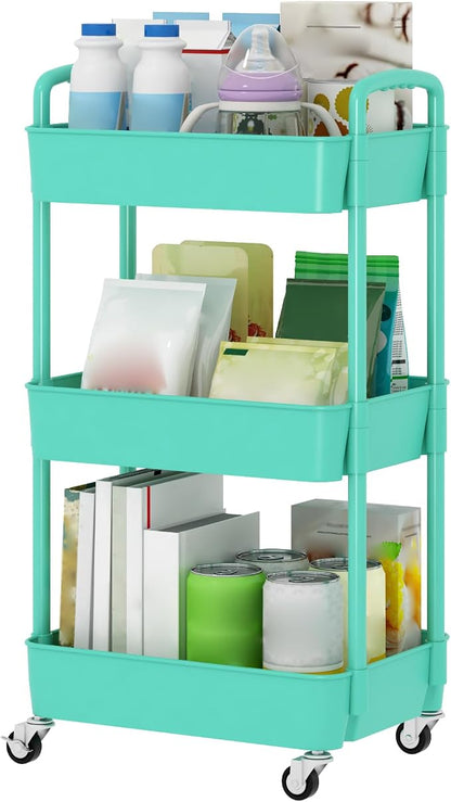 Sywhitta 3-Tier Plastic Rolling Utility Cart - Image 7