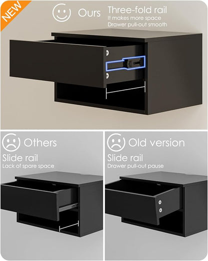 Floating Nightstand, Small Modern Floating Nightstand - Image 5