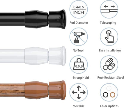AIZESI Spring Tension Curtain Rods Short Tension Rod - Image 5