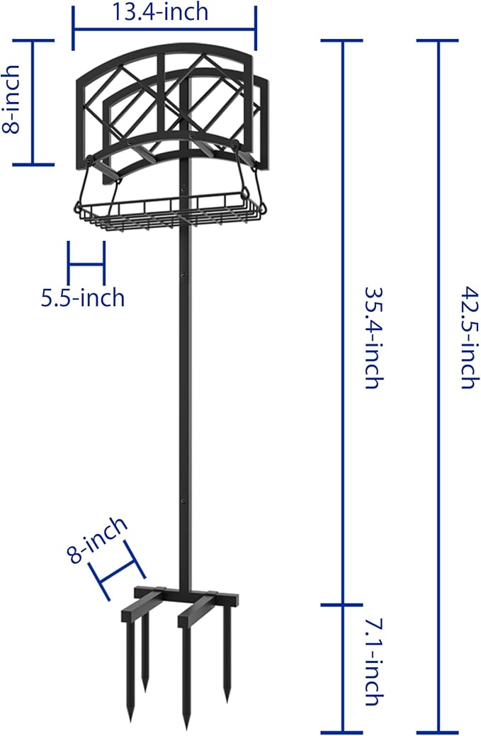 Fire Beauty Garden Hose Holder, Water Hose Holder Rack Organizer - Image 4