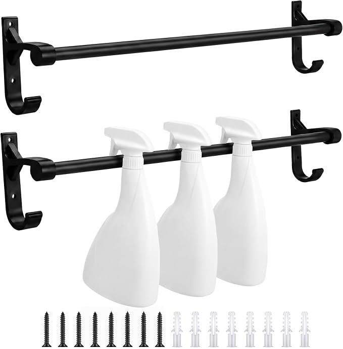 2 Pcs Spray Bottle Holder 6-8 Spray Bottle Organizer Displays Tool Wall Mount by Otoolling