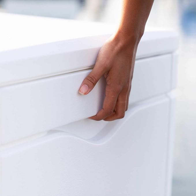 LIFETIME Outdoor Storage Deck Box, 130 Gallon, Arctic White, UV-Protected - Image 9