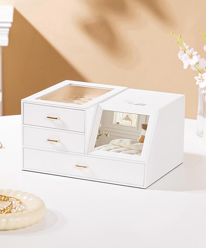 Homde Women Mirror Jewelry Box: Organizer Case - Image 9