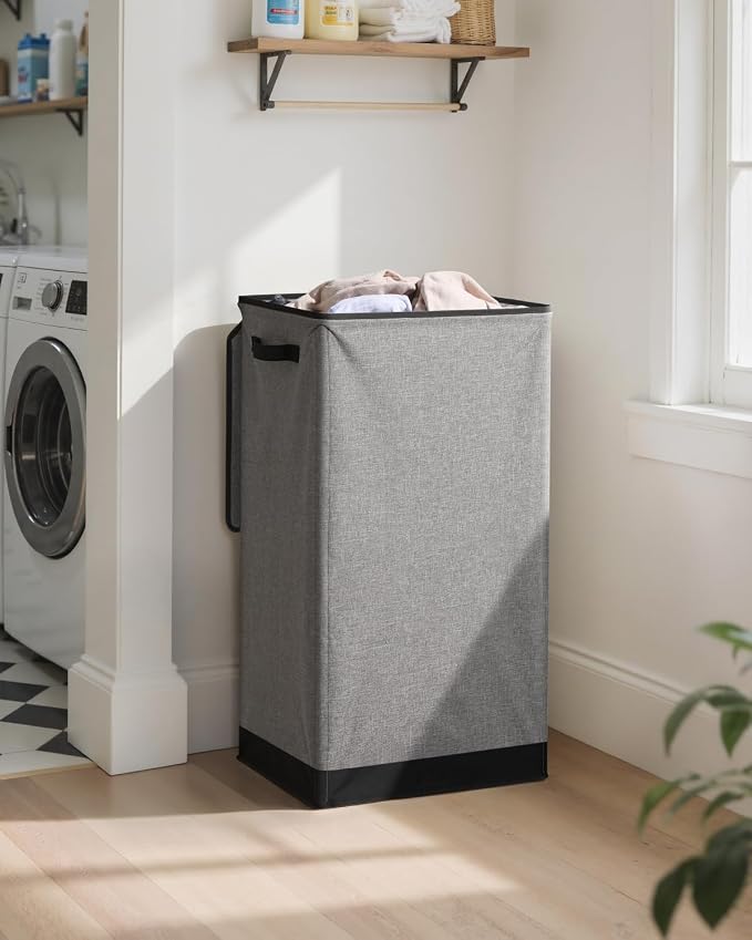 SOLEDI Laundry Hamper with Lid 100L Large & Tall Collapsible Laundry Basket - Image 2