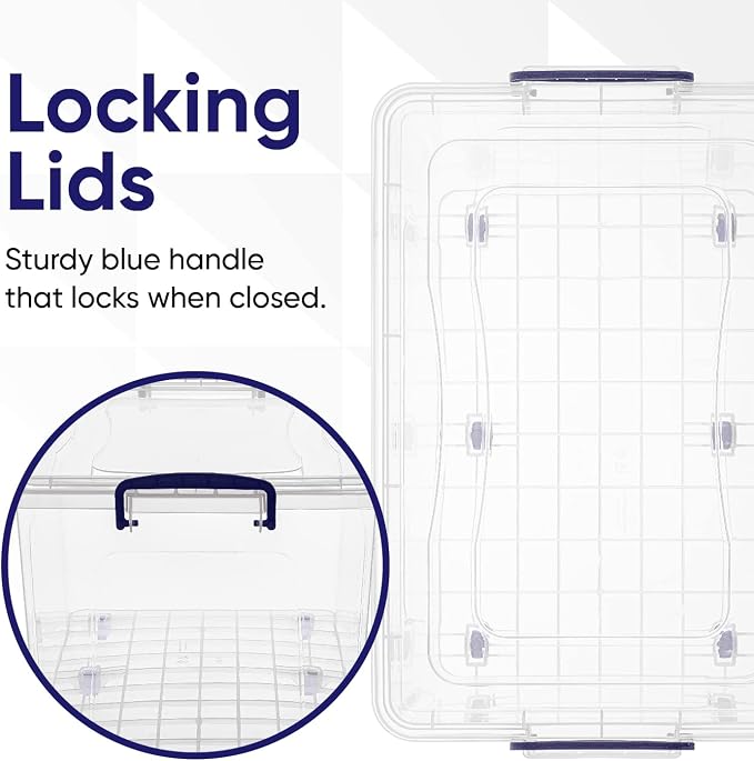 Superio Storage Bins with Lids- Clear Boxes - Image 5