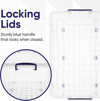 Superio Storage Bins with Lids- Clear Boxes - Image 5