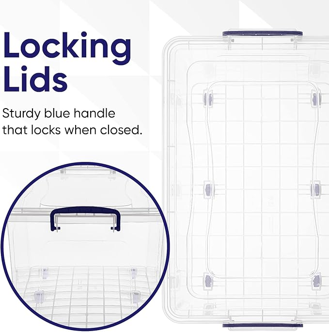 Superio Storage Bins with Lids- Clear Boxes - Image 5