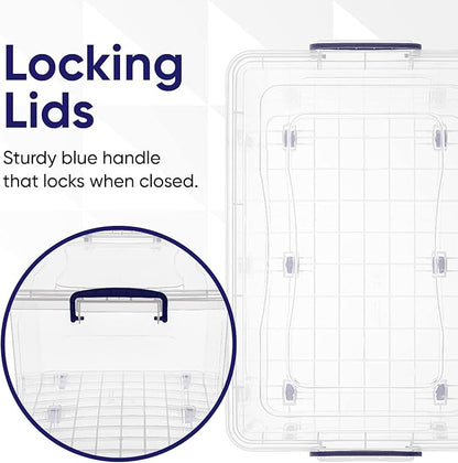 Superio Storage Bins with Lids- Clear Boxes - Image 5