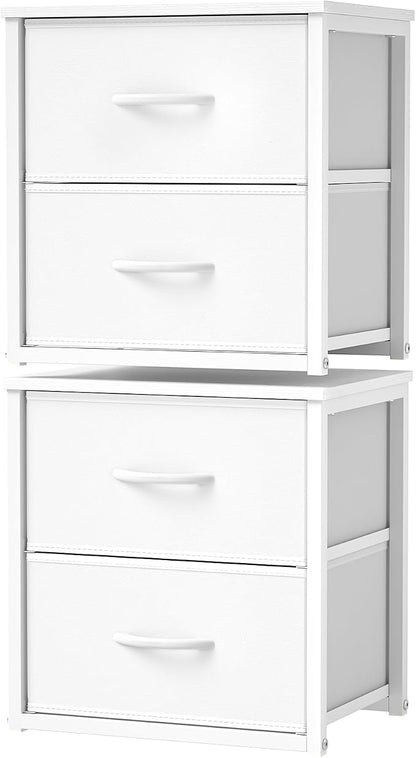 DAOUTIME 2-Pack Stackable Storage Drawers, Freestanding or Stackable Dresser by DAOUTIME