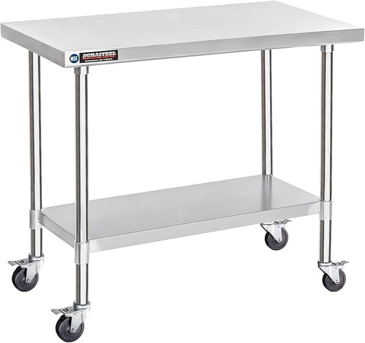 DuraSteel 30x48 NSF Stainless Steel Cart Work Table by DuraSteel